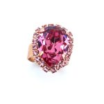 Ring by Mariana Woman Beautiful Rose Swarovski Crystals - Image 2