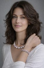 Jewelry Set By Mariana Woman Necklace and Bracelet Amethyst and Pearls Swarovski Crystals - Image 3