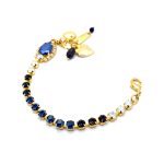 Bracelet by Mariana Woman Elegant Sapphire and Clear Swarovski Crystals - Image 4
