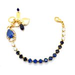 Bracelet by Mariana Woman Elegant Sapphire and Clear Swarovski Crystals - Image 2