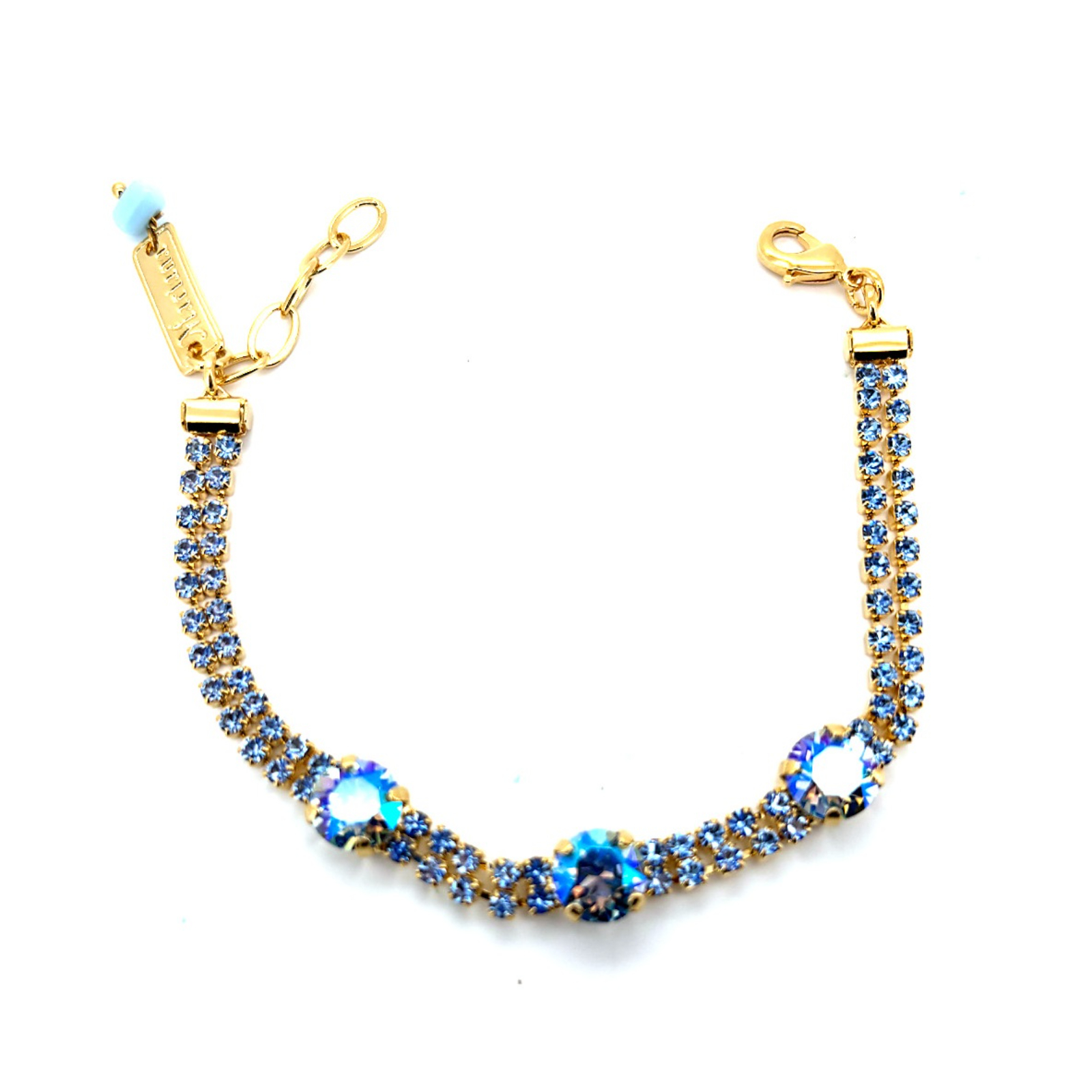 B-4444-50020-YG (1) Bracelet by Mariana Woman Gorgeous AB and Sapphire Swarovski Crystals - Image 1