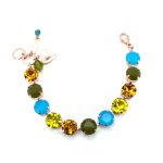 Bracelet by Mariana Woman Charming Topaz and Opal Swarovski Crystals
