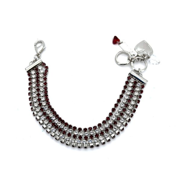 Bracelet by Mariana Woman Exquisite Siam and Clear Swarovski Crystals
