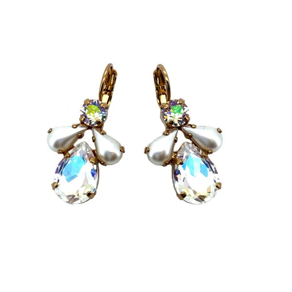 Earrings by Mariana Woman Elegant Pearl and Moonlight Swarovski Crystals