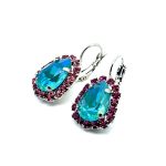Earrings by Mariana Woman Charming Laguna and Rose Swarovski Crystals - Image 2