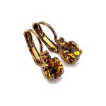 Earrings by Mariana Woman Dainty Topaz Swarovski Crystals - Image 4