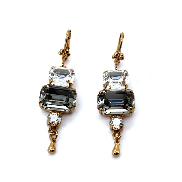 Earrings by Mariana Woman Exquisite Clear and Silver Night Swarovski Crystals