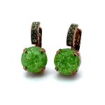 Earrings by Mariana Woman Gorgeous Peridot Swarovski Crystals