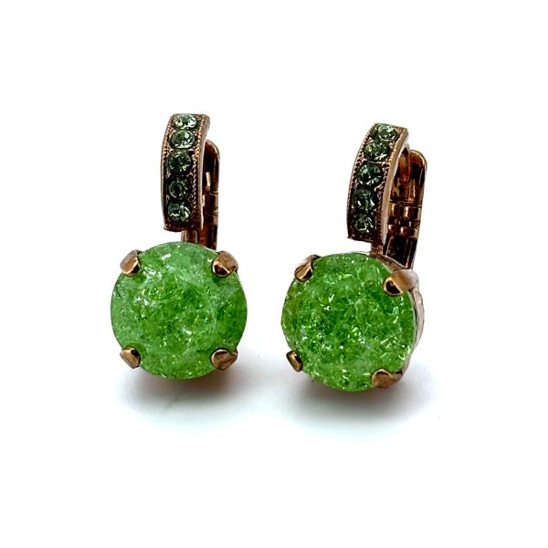 Earrings by Mariana Woman Gorgeous Peridot Swarovski Crystals