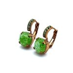 Earrings by Mariana Woman Gorgeous Peridot Swarovski Crystals - Image 2