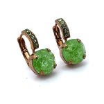 Earrings by Mariana Woman Gorgeous Peridot Swarovski Crystals - Image 3