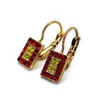Earrings by Mariana Woman Stunning Siam and Topaz Swarovski Crystals