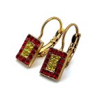 Earrings by Mariana Woman Stunning Siam and Topaz Swarovski Crystals - Image 3