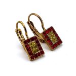 Earrings by Mariana Woman Stunning Siam and Topaz Swarovski Crystals - Image 2