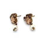 Earrings by Mariana Woman Lovely Peach and Pearl Swarovski Crystals - Image 3