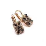 Earrings by Mariana Woman Elegant Black Diamond and Clear Swarovski Crystals - Image 3
