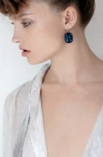 Earrings by Mariana Woman Exquisite Sapphire and Zircon Swarovski Crystals - Image 3