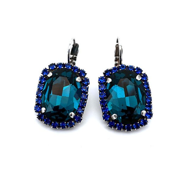 Earrings by Mariana Woman Exquisite Sapphire and Zircon Swarovski Crystals