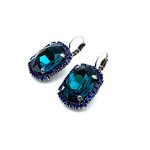 Earrings by Mariana Woman Exquisite Sapphire and Zircon Swarovski Crystals - Image 2