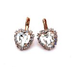 Earrings by Mariana Woman Heart Shaped Clear Swarovski Crystals