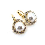 Earrings by Mariana Woman Elegant Pearl and Clear Swarovski Crystals - Image 3