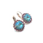 Earrings by Mariana Woman Gorgeous Laguna and Rose Swarovski Crystals - Image 3
