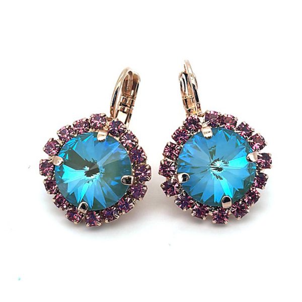 Earrings by Mariana Woman Gorgeous Laguna and Rose Swarovski Crystals
