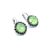 Earrings by Mariana Woman Charming Opal and Jet Swarovski Crystals Swarovski Crystals - Image 3