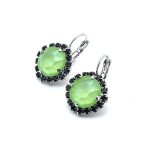 Earrings by Mariana Woman Charming Opal and Jet Swarovski Crystals Swarovski Crystals - Image 2