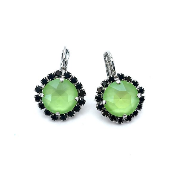 Earrings by Mariana Woman Charming Opal and Jet Swarovski Crystals Swarovski Crystals