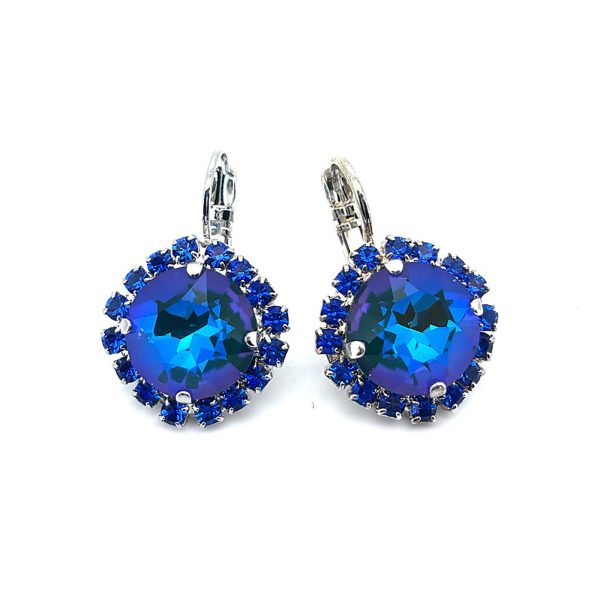 Earrings by Mariana Woman Exquisite Sapphire and Capri Swarovski Crystals
