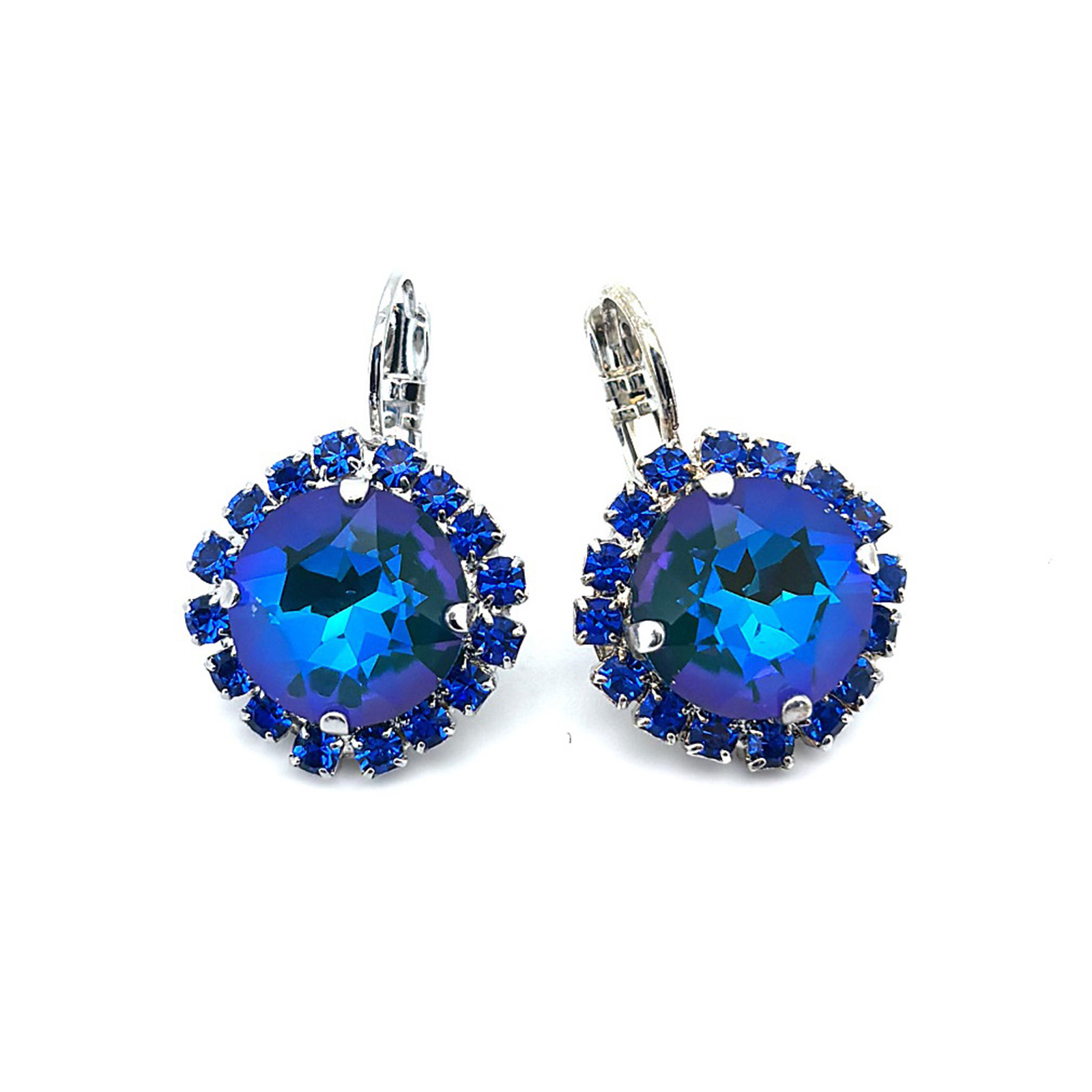 E-1137-1R-206167-RO6 (1) Earrings by Mariana Woman Exquisite Sapphire and Capri Swarovski Crystals - Image 1