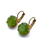 Earrings by Mariana Woman Gorgeous Green Opal Swarovski Crystals - Image 2