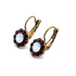 Earrings by Mariana Woman Gorgeous Siam and Opal Swarovski Crystals - Image 3