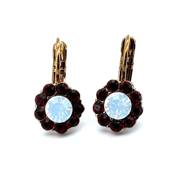 Earrings by Mariana Woman Gorgeous Siam and Opal Swarovski Crystals