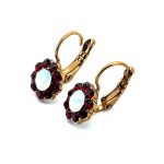 Earrings by Mariana Woman Gorgeous Siam and Opal Swarovski Crystals - Image 2
