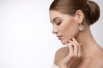 Earrings by Mariana Woman Lovely Rose and Chrysolite Swarovski Crystals-RG - Image 3
