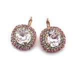 Earrings by Mariana Woman Lovely Rose and Chrysolite Swarovski Crystals-RG