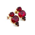 Earrings by Mariana Woman Elegant Siam Swarovski Crystals - Image 3