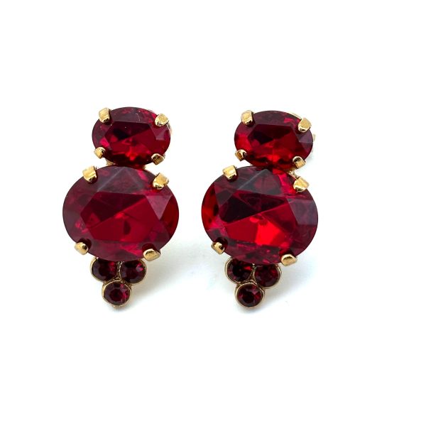 Earrings by Mariana Woman Elegant Siam Swarovski Crystals
