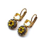 Earrings by Mariana Woman Shimmering Sunshine and Black Diamond Swarovski Crystals - Image 2
