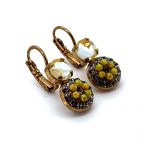 Earrings by Mariana Woman Shimmering Sunshine and Black Diamond Swarovski Crystals - Image 3