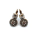 Earrings by Mariana Woman Exquisite Golden and Pearl Swarovski Crystals