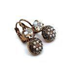 Earrings by Mariana Woman Exquisite Golden and Pearl Swarovski Crystals - Image 3