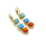 Earrings by Mariana Woman Triple-tier Synthetic Opal Swarovski Crystals - Image 3