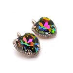 Earrings by Mariana Woman Shimmering Vitrail Medium and Clear Swarovski Crystals - Image 3
