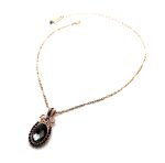 Necklace Pendant by Mariana Woman Elegant Black Diamond and Jet Swarovski Crystals - Image 2