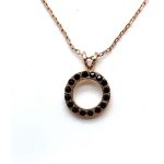 Necklace Pendant by Mariana Woman Halo Jet Swarovski Crystals
