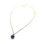 Necklace Pendant by Mariana Woman Exquisite Sapphire and Clear Swarovski Crystals - Image 2