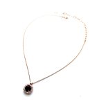 Necklace Pendant by Mariana Woman Stunning Siam and Clear Swarovski Crystals - Image 3